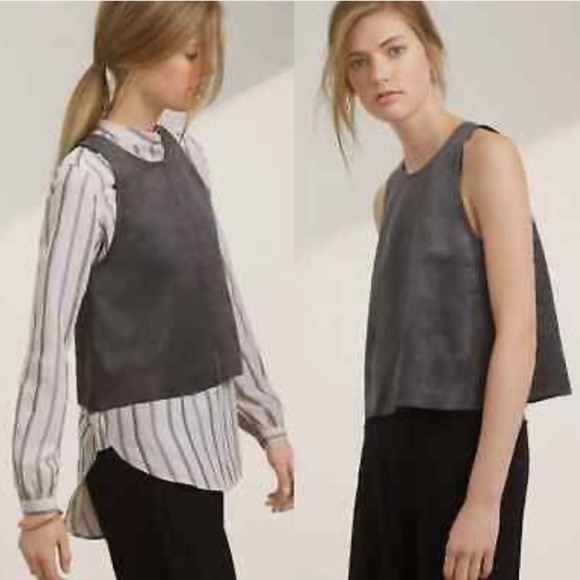 Aritzia Wilfred Ultrasuede Octave Crop Size L - Picture 9 of 9